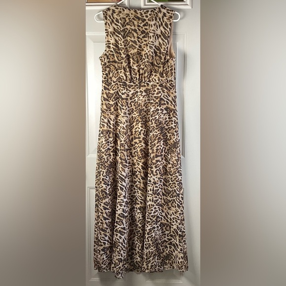 Rachel Zoe Beige /Tan animal print sleeveless maxi dress - Picture 6 of 7